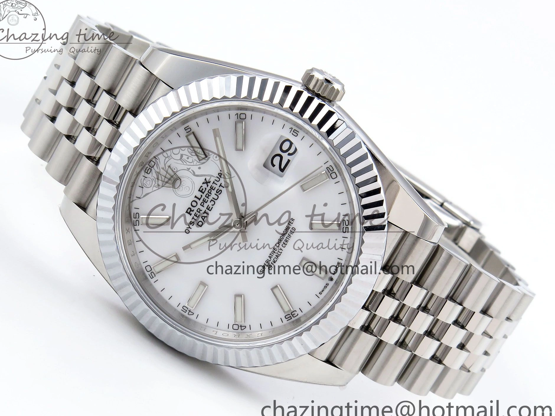 Bracelet Best VR3235 Edition Steel SS 1:1 HGF Dial Datejust 904L on White 41mm 126234 0405